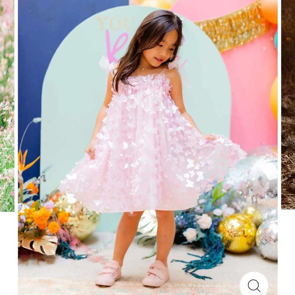 Wild and Rae Pink Butterfly Dress size 4T